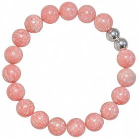 Bracelet en thulite - Perles rondes 10 mm