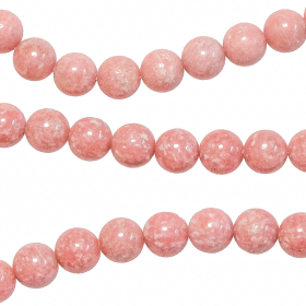 Collier en thulite - Perles rondes 10 mm - 55 cm