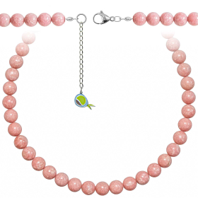 Collier en thulite - Perles rondes 10 mm - 55 cm