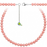 Collier en thulite - Perles rondes 8 mm - 50 cm