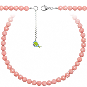 Collier en thulite - Perles rondes 8 mm - 55 cm