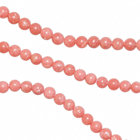 Collier en thulite - Perles rondes 6 mm - 43 cm