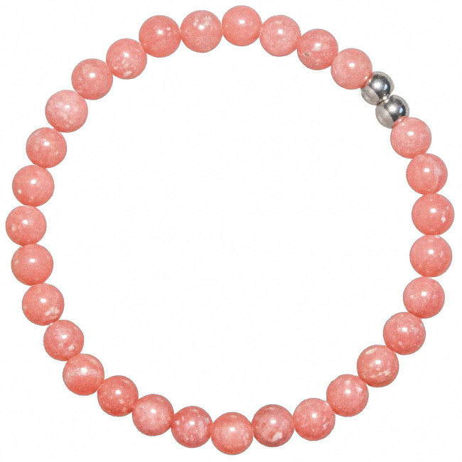 Bracelet en thulite - Perles rondes 6 mm