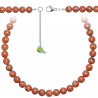 Collier en jaspe breschia - Perles rondes 10 mm - 50 cm