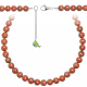 Collier en jaspe breschia - Perles rondes 10 mm - 70 cm