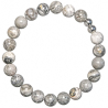 Bracelet en jaspe picasso - Perles rondes 8 mm