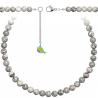 Collier en jaspe picasso - Perles rondes 8 mm - 50 cm
