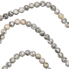 Collier en jaspe picasso - Perles rondes 6 mm - 60 cm