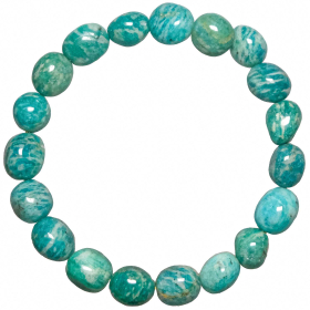 Bracelet en amazonite de Russie - Perles pierres roulées