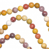 Collier en jaspe mokaite - Perles rondes 8 mm - 70 cm