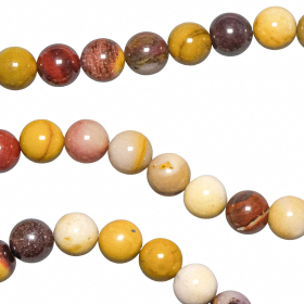 Bracelet en jaspe mokaite - Perles rondes 10 mm