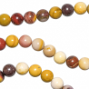 Collier en jaspe mokaite - Perles rondes 10 mm - 55 cm