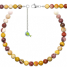 Collier en jaspe mokaite - Perles rondes 10 mm - 90 cm