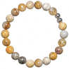 Bracelet en corail fossilisé - Perles rondes 8 mm