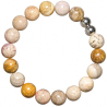 Bracelet en corail fossilisé - Perles rondes 10 mm