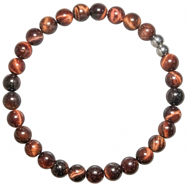 Bracelet en oeil de boeuf - Perles rondes 6 mm