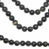 Collier en obsidienne oeil céleste - Perles rondes 8 mm - 90 cm