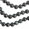 Collier en obsidienne oeil céleste - Perles rondes 10 mm - 55 cm