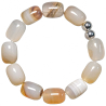 Bracelet en calcédoine - Grosses perles roulées 1.5 cm