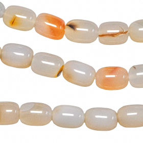 Bracelet en calcédoine - Grosses perles roulées 1.5 cm