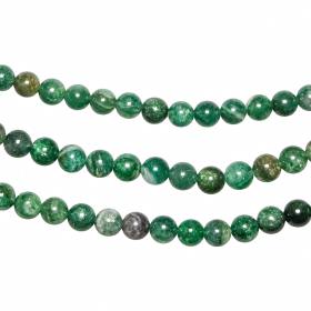 Collier en fuchsite verte - Perles rondes 6 mm - 70 cm