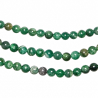 Collier en fuchsite verte - Perles rondes 6 mm - 70 cm