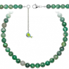 Collier en fuchsite verte - Perles rondes 10 mm - 38 cm