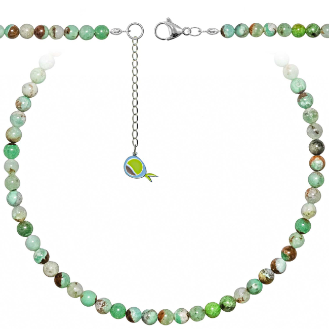 Collier en chrysoprase - Perles rondes 6 mm - 70 cm