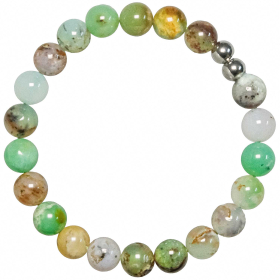 Bracelet en chrysoprase - Perles rondes 8 mm