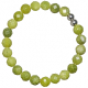 Bracelet en jade néphrite - Perles rondes facettées 8 mm