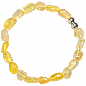 Bracelet en fluorite jaune - Perles pierres 8 à 12 mm