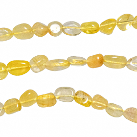 copy of  collie en fluorite jaune - Perles roulées 8 à 12 mm - 60 cm