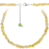 copy of  collie en fluorite jaune - Perles roulées 8 à 12 mm - 60 cm