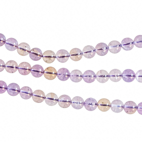 Collier en amétrine - Perles rondes 6 mm - 70 cm