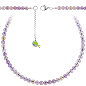 Collier en amétrine - Perles rondes 6 mm - 90 cm
