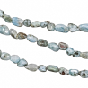 Collier en larimar - Perles roulées 5 à 8 mm - 43 cm