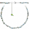 Collier en larimar - Perles roulées 5 à 8 mm - 55 cm