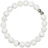 Bracelet en pierre de lune blanche - Perles rondes 8 mm