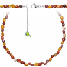 Collier en jaspe mokaite - Perles roulées 5 à 8 mm - 50 cm
