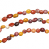 Collier en jaspe mokaite - Perles roulées 5 à 8 mm - 70 cm