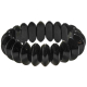 Bracelet de perles bicône arrondies en obsidienne noire