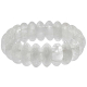 Bracelet de perles bicône arrondies en quartz blanc