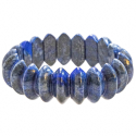 Bracelet de perles bicône arrondies en lapis lazuli
