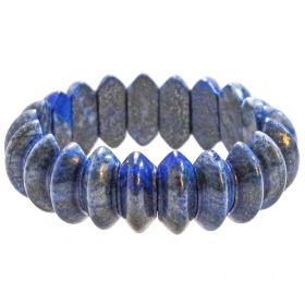 Bracelet de perles bicône arrondies en lapis lazuli