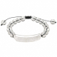 Bracelet tressé perles rondes en cristal de roche