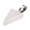 Pendentif flèche triangle en quartz rose