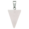 Pendentif flèche triangle en quartz rose