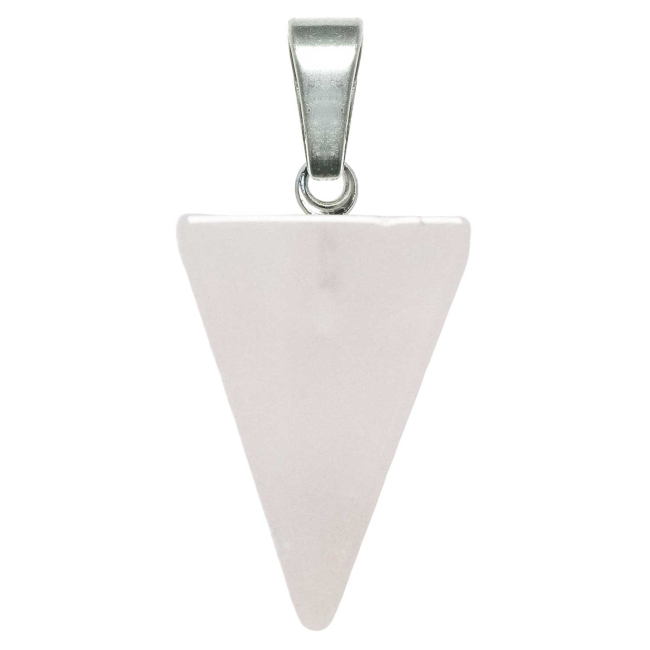 Pendentif flèche triangle en quartz rose