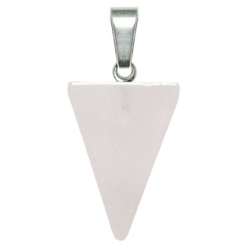 Pendentif flèche triangle en quartz rose