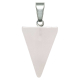 Pendentif flèche triangle en quartz rose